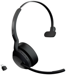 Jabra Evolve2 55 MS Słuchawki nauszne Bluetooth Mono czarny Wyciszanie hałasów, redukcja szumów mikrofonu zestaw słuchaw