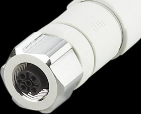 Jack, M12, 5 pole, screw connection, straight, EVF569