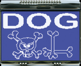 EA DOGXL160B-7 Graphics module with graphics RAM, 69.2 x 42.8 mm, blue