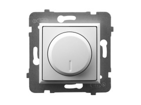 ARIA Ściemniacz przyciskowo-obrotowy przystosowany do obciążenia żarowego i halogenowego biały ŁP-8U/m/00 OSPEL