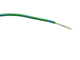 Przewód jednożyłowy linkowy, 0,5 mm², 16/0,2 mm, 20 AWG, PVC, 1 kV AC, Niebieski/Zielony, dł. 100m, RS PRO