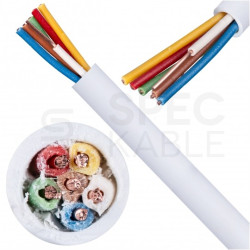 Kabel alarmowy YTDY 6x0,5mm biały 100V domofonowy drut Mercor