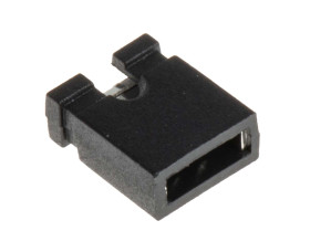 Miniaturowe gniazdo izolowane, Żeński, Prosty, Czarny, typ: Otwarta góra, 2-pinowe raster: 2.54mm, Cyna