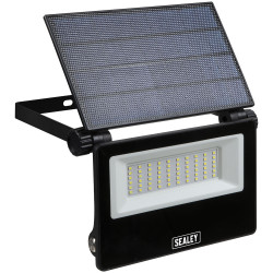 Sealey LED30S Extra-Slim Solar Floodlight with Wall Bracket 30W SMD LED