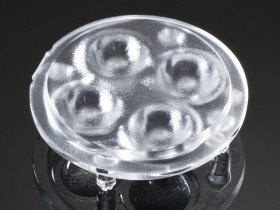 Soczewka LED szerokokątna 4-LEDowa 35 (Dia.) x 9mm, D 35mm, kąt widzenia 33 → 45°, do użytku z Cree XB-D, Cree