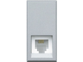 AXOLUTE Gniazdo telefoniczne RJ11 1 modułowe aluminium HC4258/11N LEGRAND