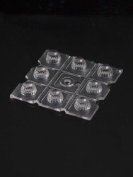 Soczewka LED punktowa 8-LEDowa 49.49 x 49.49 x 7.5mm, kąt widzenia 25°, do użytku z Oświetlenie architektoniczne,