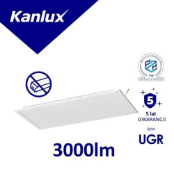 Panel LED BLINGO U E125LM 30NW 3000lm 4000K bez zasilacza 300x600mm IP20 III kl. PZH 5 lat Gwar. biały 37271