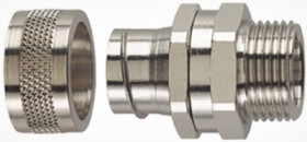 Straight hose screw fitting, PG7, 10 mm, IP54, metal, (L) 30.2 mm, 166-31110