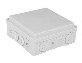 Puszka naścienna przyłączeniowa 130x52x130 mm, z 4 dławnicami, IP54, odporna na UV, NPP130 szara 35390002