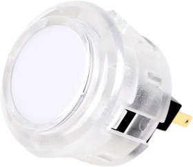 30mm Panel Mount Clear Push Button - White