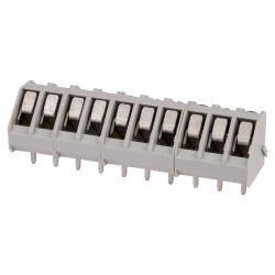 CamdenBoss CTB3000/10 10 Way 24A Low Profile 45&#xB0; Terminal Block 5mm Pitch