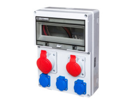 Rozdzielnica budowlana RB 12M gniazda 1x16A/5 1x32A/5 IP54 RSE-04 942091 ELEKTROMET