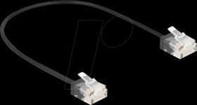 80369 Patch cable Cat.6 UTP Ultra Slim 0.3 m black