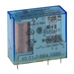 Przekaźnik elektromagnetyczny SPDT, 24V DC, 10A/250VAC, Finder 40.31.7.024.1020