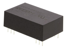 Przetwornica DC-DC, 3W, Uwe 4,25 → 5,75 V DC, Uwy ±15V dc, Iwy ±100mA, Recom