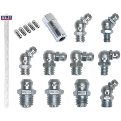 Sealey GNCSET Clip Strip Deal - Grease Nipples &amp; Connectors