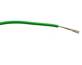 Przewód montażowy 0,2 mm² Zielony RS PRO PVC 24 AWG 1 kV AC dł. 500m 7/0,2 mm +85°C Norma wojskowa 61-12 część 6