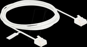 80775 RJ45 Network Cable Cat.6 UTP Ultra Slim 2 m white with short plu