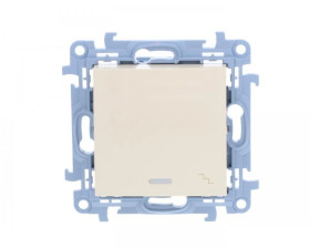 Simon 10 Łącznik schodowy z podświetleniem LED 10AX kremowy CW6L.01/41