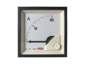 Amperomierz analogowy panelowy 100 (Scle) A, 100/5 (CT) A, 5 (Input) A AC -10C do +65C RS PRO