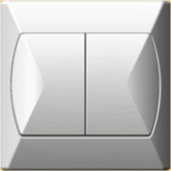 AKCENT biały ŁP-2A/00 łącznik podwójny OSPEL