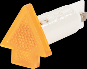1.69.507.157/1402 Indicator, 230 V, neon bulb, 10 mm, arrow-shaped, yellow