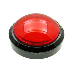 Przycisk BIG Push monostabilny 3A/250V czerwony, podświetlenie 12V