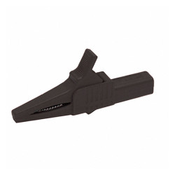 Zacisk krokodylkowy 10A izolowany 7mm Czarny Mueller Electric