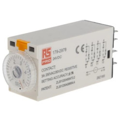 Przekaźnik czasowy zwłoczny jednofunkcyjny 0.2 → 5s 4PDT 4-stykowy 4PDT 24V dc
