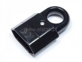 GN wtyczkowe sieciowe czarne płaskie z uchwytem