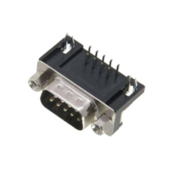 D-Sub 9 Canon wtyk kątowy lutowany do druku RS232