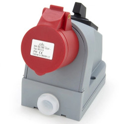 Gniazdo siłowe stałe kombi 16A/4P + wyłącznik 0-1, ELS Elektrotechnika, N010-01/4P