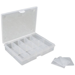 VISO O100 Assortment Box Transparent 130x100x30mm 10 Compartments