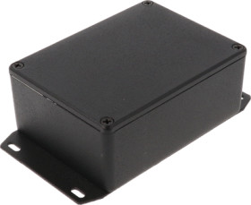 Aluminum die cast enclosure, (L x W x H) 110 x 82 x 44 mm, black (RAL 9005), IP54, 1590SFBK