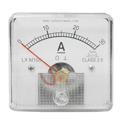 Amperomierz analog n/t 30A DC 5x5cm DH50 +bocznik