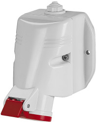 Złącze przemysłowe - zasilające 16A Gniazdo 415 V 3P + N + E Żeński Scame Czerwony Montaż ścienny IP44