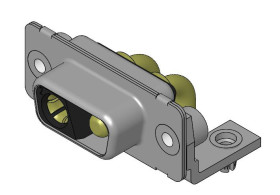 Złącze D-Sub 2-pinowe Żeński Kąt Proste Montaż na płytce drukowanej raster 6.86mm