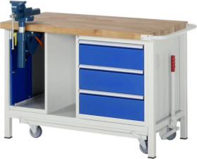 Stół warsztatowy RAU 05 8183A6-127B4F.11, (S x W x G) 1250 x 880 x 700 mm