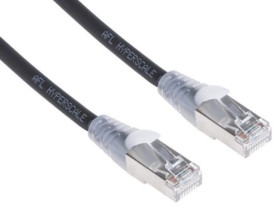 Kabel kategorii 6, Czarny, Wtyk RJ45/męski RJ45dł.: 500mm, mat. koszulki: LSZH