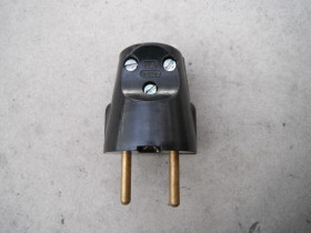 Wtyczka bakelitowa Wu-10 Nowe 10A 250V z uziemieniem industrial loft