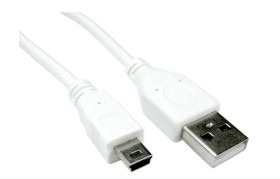 Kabel USB Złącze A USB A Złącze B Mini USB B dł. 3m Przewód USB USB 2.0 kolor: Biały