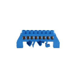 Listwa zaciskowa izolowana N, 8 przewodów, niebieska,OR-LZ-8203/8/BL