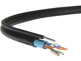 Kabel zewnętrzny z linką nośną FTPzn kat.5e F/UTP 4x2x0,5 Alantec /1000m/
