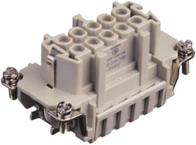 Socket contact insert, H-B 10, 10 pole, unequipped, crimp connection, T2040104201-000