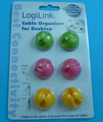 KLIPSY 6-SZT DO PRZEWODÓW KOLOROWY