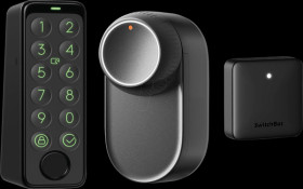 W5600000-BUNDLE-KEYPAD-HUB SwitchBot Lock Ultra Touch Bundle, black
