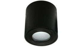 Oprawa Sufitowa Ermetico-O-Bb Czarna Szczotkowana Okrągła 1Xgu10 Natynkowa...