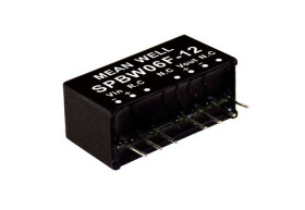Przetwornica DC-DC, 6W, Uwe 9 do 36 V DC, Uwy 12V dc, Iwy 500mA, MEAN WELL
