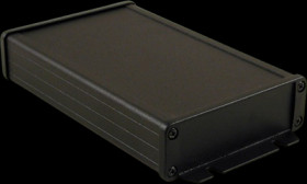 Aluminum enclosure, (L x W x H) 160 x 104 x 32 mm, black (RAL 9005), IP65, 1457L1602BK
